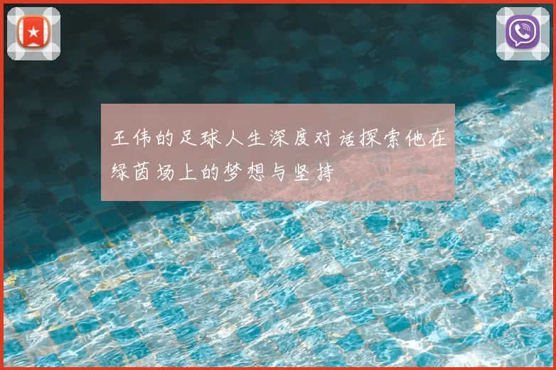 王伟的足球人生深度对话探索他在绿茵场上的梦想与坚持